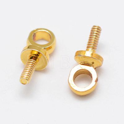 Brass Cup Pearl Peg Bails Pin Pendants KK-F718-16G-1