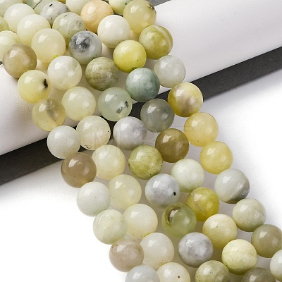 Natural New Jade Beads Strands G-F591-16-10MM-1