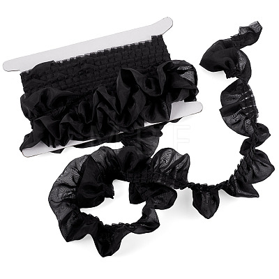 4 Yards Polyester Wrinkle Lace Ribbon OCOR-TA0004-18B-1