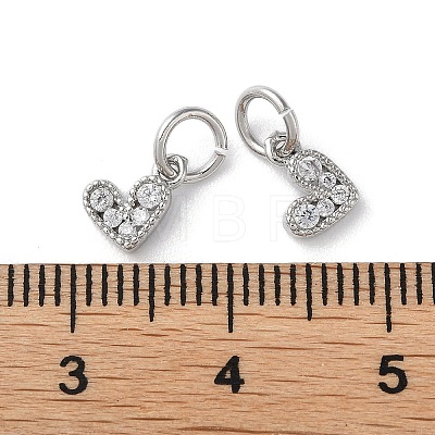 Rack Plating Brass Micro Pave Cubic Zirconia Pendants KK-P245-02P-1