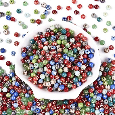 Picasso Baking Paint Glass Seed Beads SEED-N007-38A-03-1