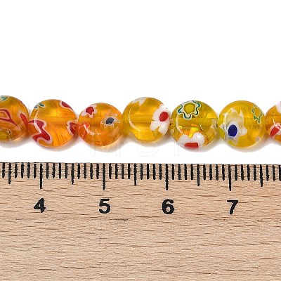 Handmade Millefiori Lampwork Beads Strands LAMP-G166-17A-06-1