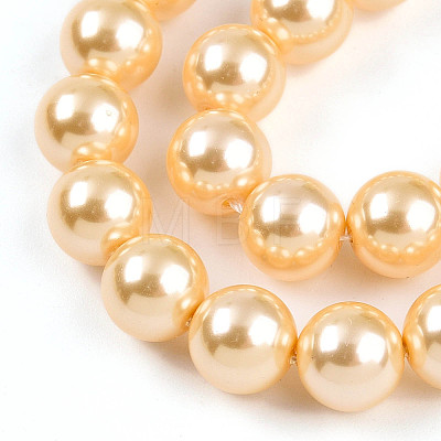 Baking Painted Pearlized Glass Pearl Bead Strands HY-N002-8mm-A09-1