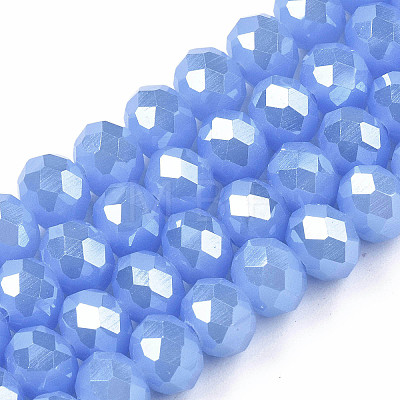 Electroplate Glass Beads Strands LS-EGLA-A034-J8mm-A02-1