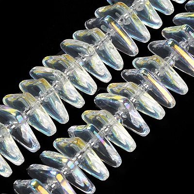 Electroplate Glass Beads Strands GLAA-K061-04A-AB02-1