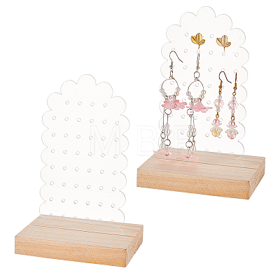 Transparent Acrylic Earring Diaplay Stands EDIS-WH0029-80D-1