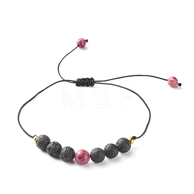 Natural Imperial Jasper(Dyed) Braided Bead Bracelets Set for Girl Women BJEW-JB06866-04-1