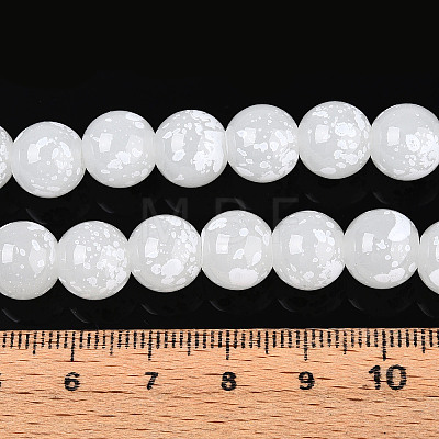 Baking Paint Glass Beads Strands DGLA-N015-10mm-01-1