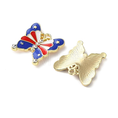 Independence Day Alloy Enamel Pendants X1-ENAM-I069-01G-03-1