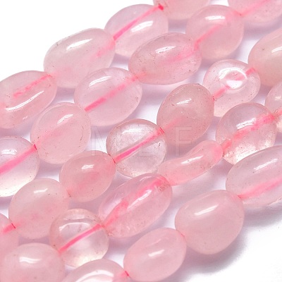 Natural Rose Quartz Beads Strands X-G-O186-B-09-1