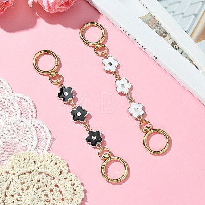 Plastic Enamel Flower Link Bag Strap FIND-YW00001-01-1