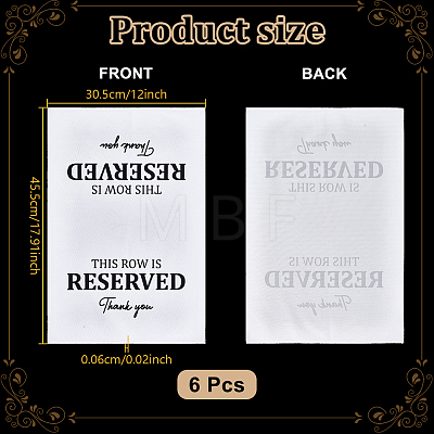 Polyester This Row Is Reserved Tablecloth AJEW-WH0455-376-1