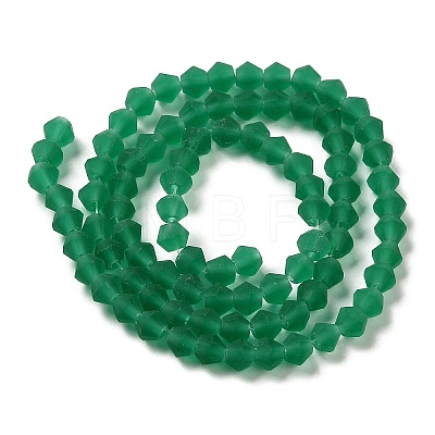 Imitate Austrian Crystal Frosted Glass Beads Strands GLAA-F029-TM4mm-B10-1