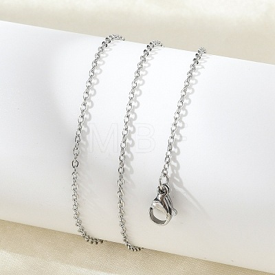 Non-Tarnish 304 Stainless Steel Cable Chains Necklace for Men Women NJEW-N050-A02-S15-1