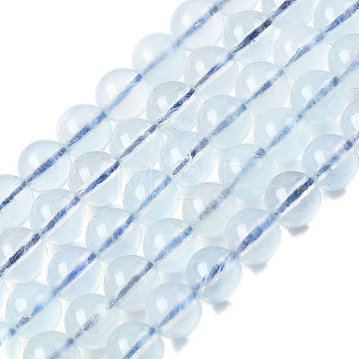 Natural Aquamarine Beads Strands G-G344-A07-6mm-1