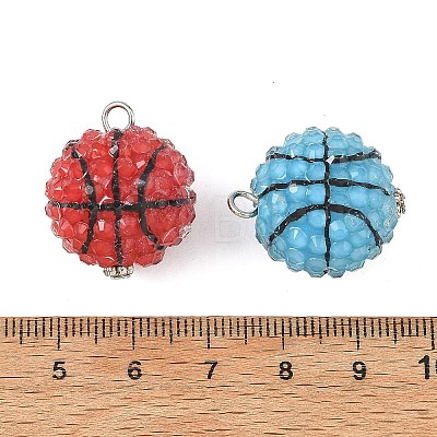 Opaque Alloy Acrylic Pendants PALLOY-JF06019-1