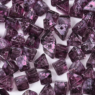 Picasso Transparent Glass Beads SEED-Q039-02I-1