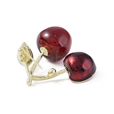 Resin Cherry Brooch Pin JEWB-I020-03LG-1