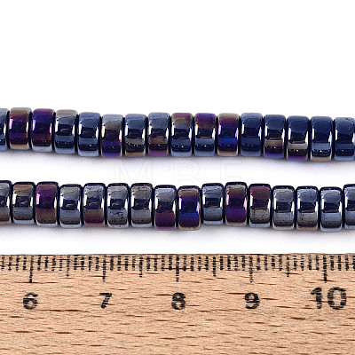 AB Color Plated Opaque Glass Beads Strands LS-GLAA-T026-3x6mm-P09-1