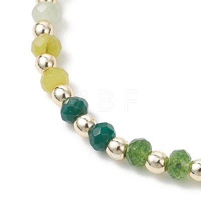 Dyed Natural Malaysia Jade & Synthetic Hematite Beaded Stretch Bracelets for Women BJEW-JB13069-03-1