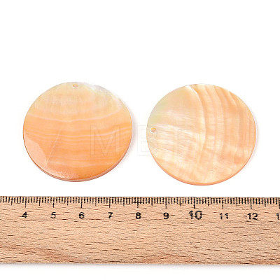 Natural Yellow Shell Pendants BSHE-T014-36B-1