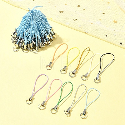 100Pcs Polyester Cord Mobile Straps MOBA-FS0001-02C-1