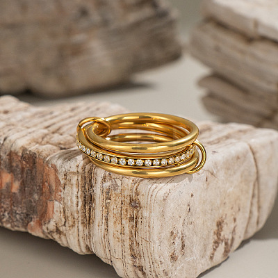 304 Stainless Steel Finger Rings for Women GN6339-1