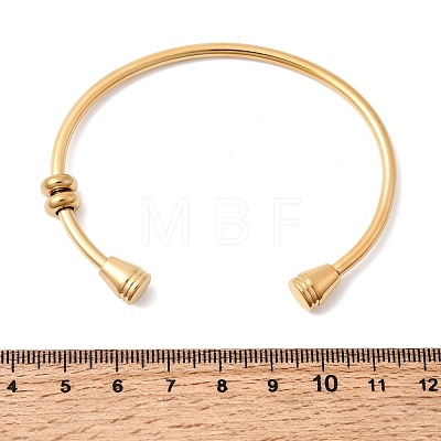 304 Stainless Steel Cuff Bangles for Women BJEW-P394-02G-1