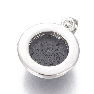 Natural Lava Rock Pendants G-L512-B06-1