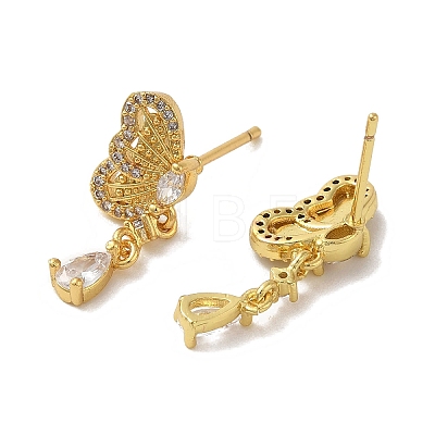 Brass Stud Earrings EJEW-R162-15B-G-1