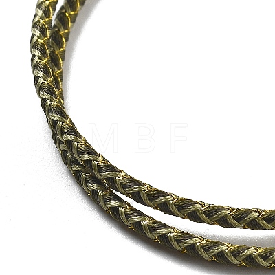 Polyester Cord Braided Bracelet Makings MAK-L043-03G-14-1