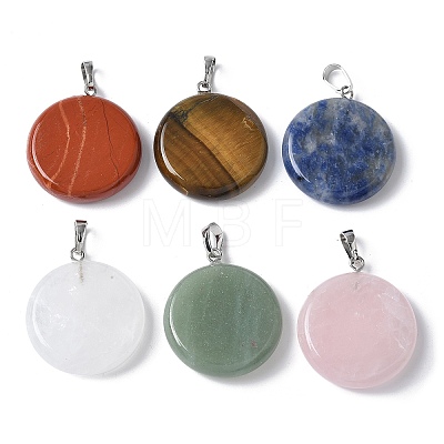 Natural Mixed Gemstone Pendants G-A259-04P-1