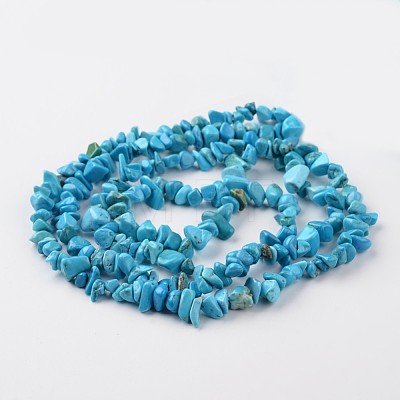 Chip Dyed Natural Magnesite Bead Strands G-M344-30-1