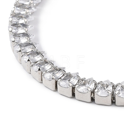 Cubic Zirconia Tennis Bracelet BJEW-L652-24P-02-1