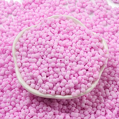 Macaron Color Opaque Frosted Glass Seed Beads SEED-K009-12B-05-1