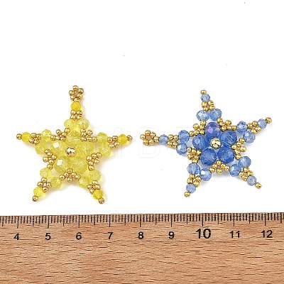 Electroplate Glass Pendants PALLOY-MZ01438-1