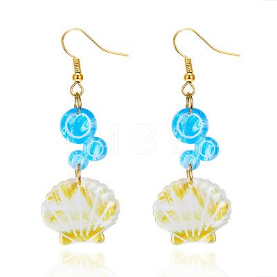 Iron Acrylic Dangle Earrings for Women WG59803-04-1