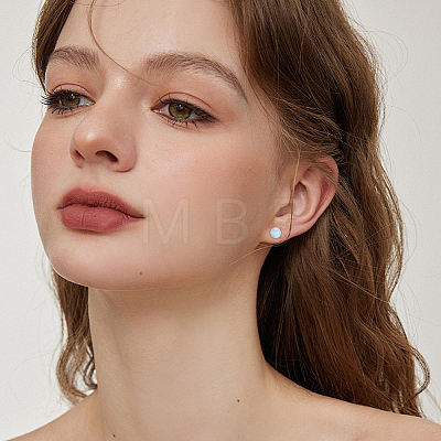 48Pcs 6 Styles Brass Stud Earring Findings STAS-BBC0011-01-1