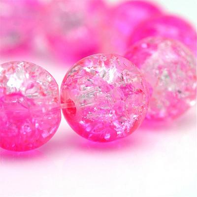 Baking Painted Crackle Glass Bead Strands CCG-S001-4mm-09-1