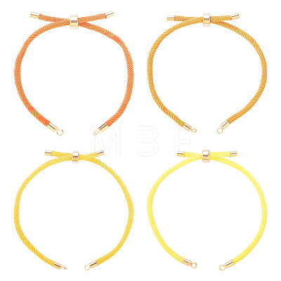4Pcs 4 Colors Polyester Cord Bracelet Making MAK-TA0001-44-1