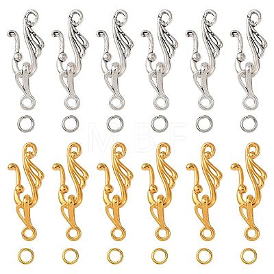 Tibetan Style Hook and Eye Clasps FIND-FS0005-26-1