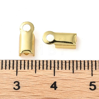 Rack Plating Brass Folding Crimp Ends KK-M269-21G-1