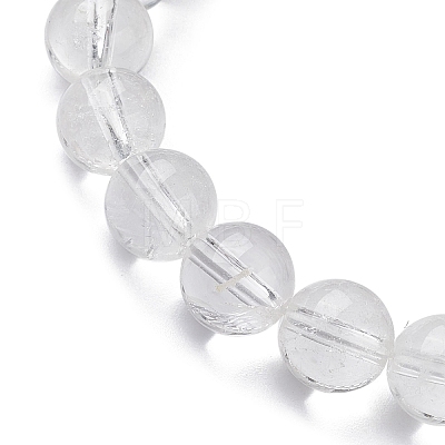 Natural Quartz Crystal Beaded Stretch Bracelets BJEW-JB10070-05-1