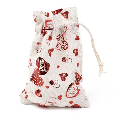 Christmas Theme Cotton Fabric Cloth Bag ABAG-H104-B03-1