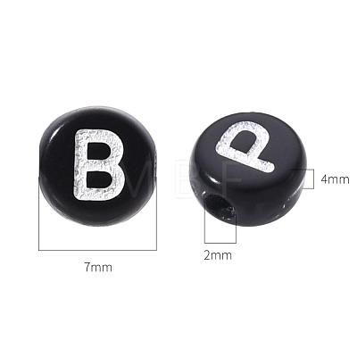 Craft Black Acrylic Beads SACR-YW0001-05-1