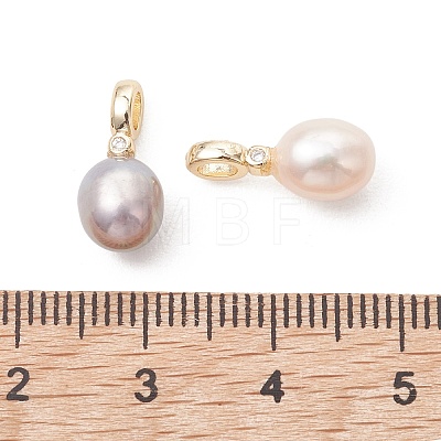 Natural Freshwater Pearl Pendants PALLOY-JF05459-1