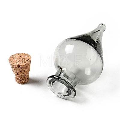 Teardrop Glass Cork Bottles Ornament AJEW-A039-01A-1