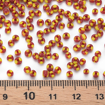 8/0 Two Tone Opaque Glass Seed Beads SEED-T006-01B-A06-1