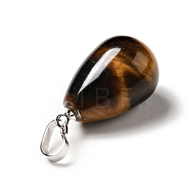 Natural Tiger Eye Pendants G-I332-05P-14-1