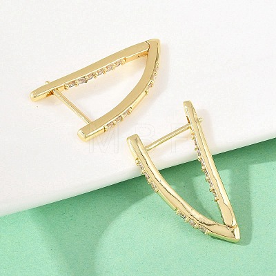 Brass Hoop Earrings EJEW-D348-02G-1
